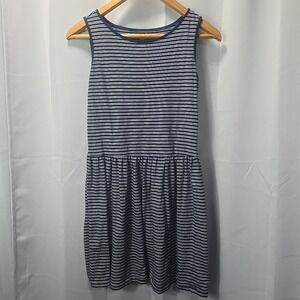 Gymboree‎ Striped Dress Girls XL 14 Navy White Sleeveless Nautical Preppy Summer